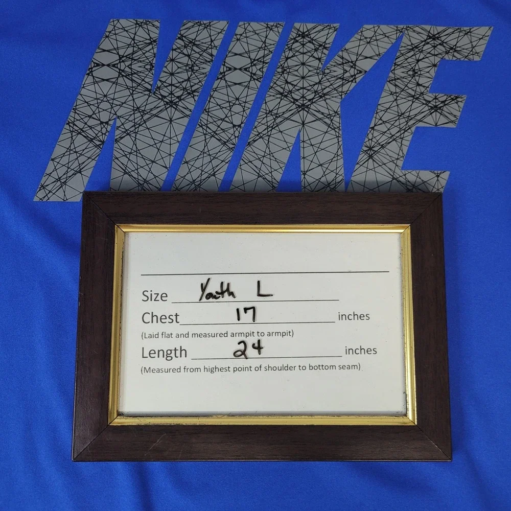 Nike Boys Dri-FIT Training Long‎ Sleeve Shirt Blue Black 888134-480 Sz Large NWT